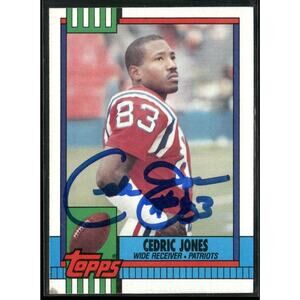 1990 Topps Cedric Jones Auto New England Patriots #424